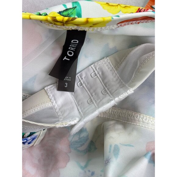 Torrid Underwire Push-Up Peplum Tankini Swim Top Size 3 (3X) Floral - Picture 5 of 7